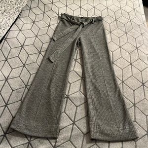 Mango Tweed Pants with tie